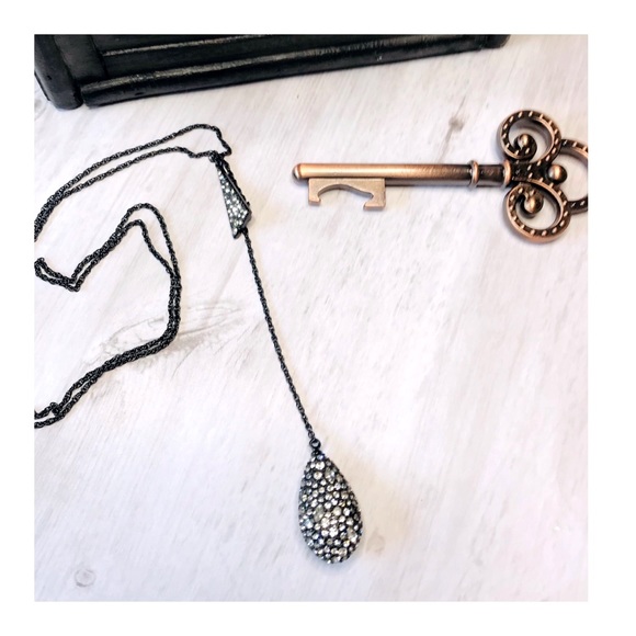 ALEXIS BITTAR • Crystal Teardrop Lariat Necklace - Picture 8 of 8